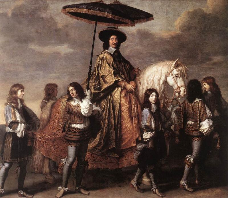 LE BRUN, Charles Chancellor Sguier at the Entry of Louis XIV into Paris in 1660 sg Sweden oil painting art